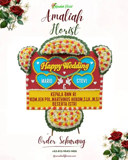 Papan Bunga Pernikahan Ninati